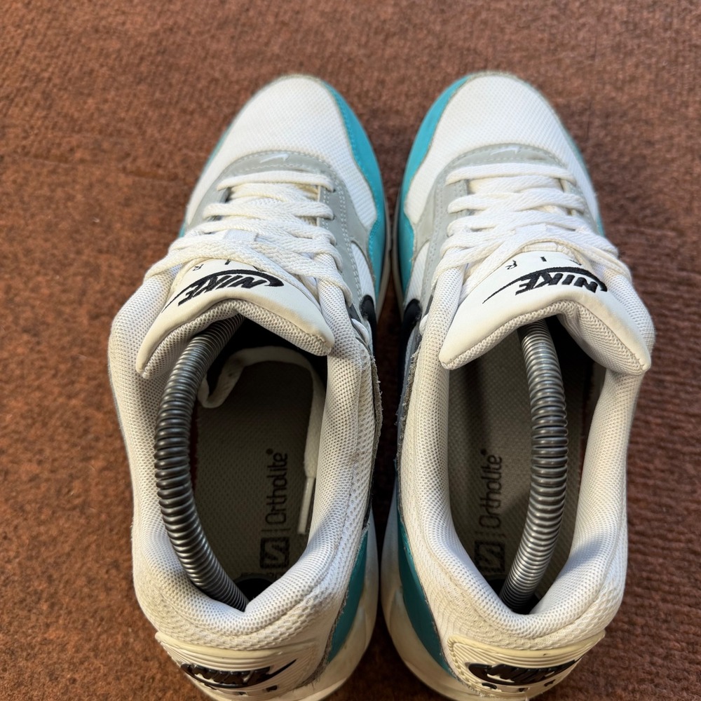 Nike Women's Air Max Sneakers in White, Teal & Black - Picture 3 of 12